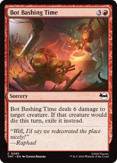 Bot Bashing Time (Teenage Mutant Ninja Turtles) Near Mint Foil