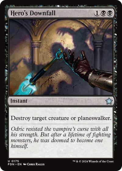 Hero's Downfall (Foundations) Near Mint Foil