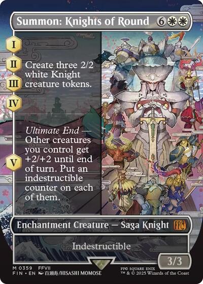 Summon: Knights of Round (Borderless) (Universes Beyond: FINAL FANTASY) Near Mint