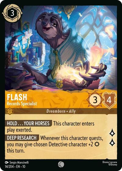 Flash - Records Specialist (Whispers in the Well) Near Mint Cold Foil
