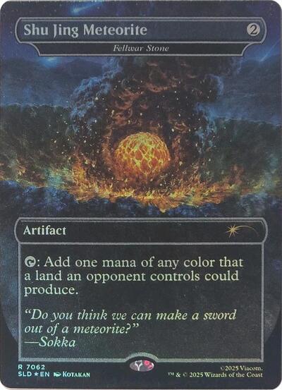Shu Jing Meteorite - Fellwar Stone (Rainbow Foil) (Secret Lair) Near Mint Foil