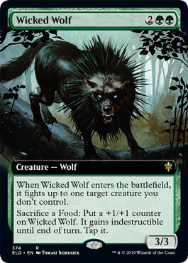 Wicked Wolf (Extended Art) (Throne of Eldraine) Near Mint