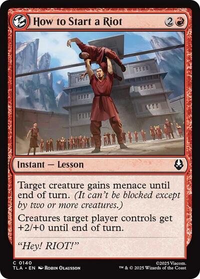 How to Start a Riot (Avatar: The Last Airbender) Near Mint Foil