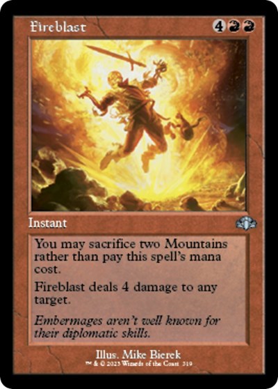 Fireblast (Retro Frame) (Dominaria Remastered) Near Mint Foil