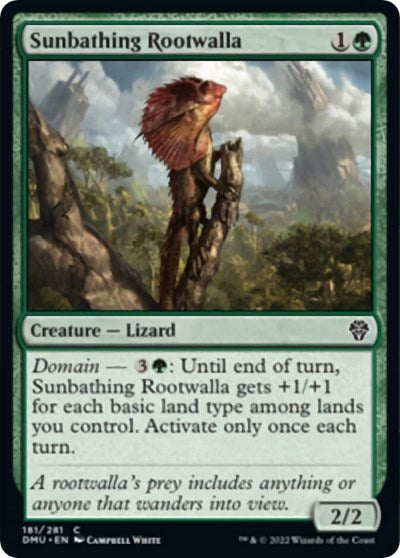 Sunbathing Rootwalla (Dominaria United) Near Mint Foil