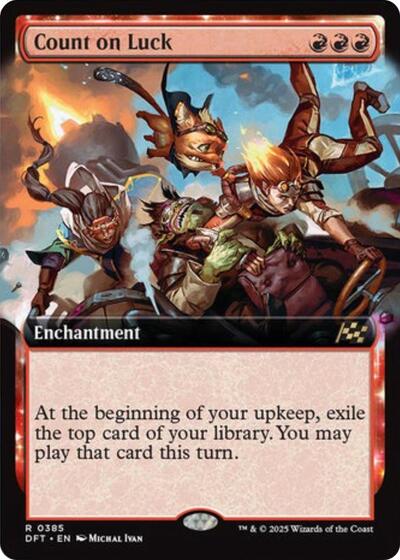 Count on Luck (Extended Art) (Aetherdrift) Light Play Foil