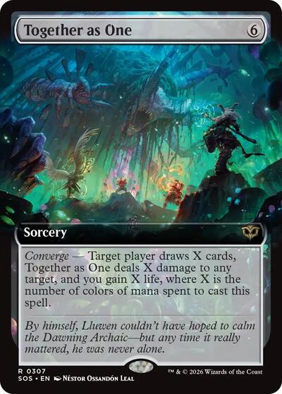 Together as One (Extended Art) (Secrets of Strixhaven) Light Play Foil
