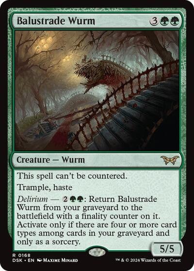 Balustrade Wurm (Duskmourn: House of Horror) Near Mint