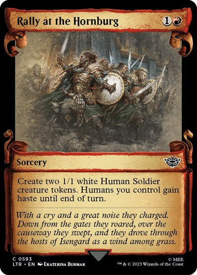 Rally at the Hornburg (Showcase Scrolls) (Universes Beyond: The Lord of the Rings: Tales of Middle-earth) Near Mint