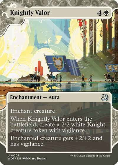 Knightly Valor (Wilds of Eldraine: Enchanting Tales) Near Mint