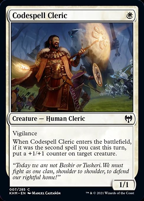 Codespell Cleric (Kaldheim) Near Mint Foil