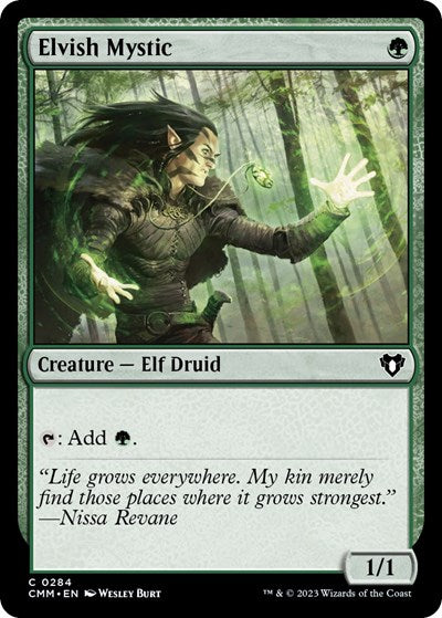 Elvish Mystic (Commander Masters) Light Play Foil
