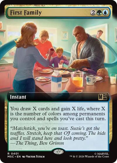 First Family (Extended Art) (Commander: Marvel Super Heroes) Near Mint
