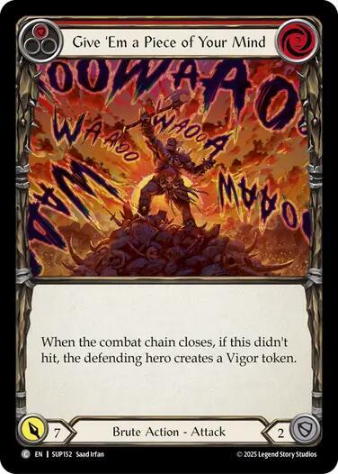 Give 'Em a Piece of Your Mind (Red) (Super Slam) Near Mint Foil