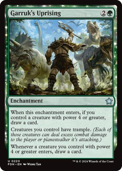 Garruk's Uprising (Foundations) Near Mint Foil