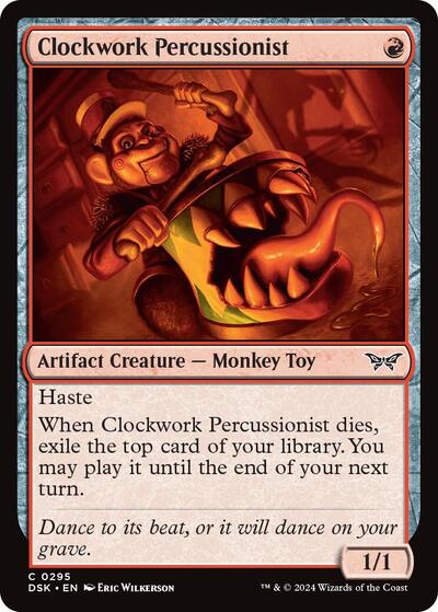 Clockwork Percussionist (0295) (Duskmourn: House of Horror) Near Mint Foil
