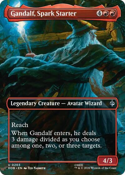 Gandalf, Spark Starter (Borderless) (The Hobbit) Near Mint Foil