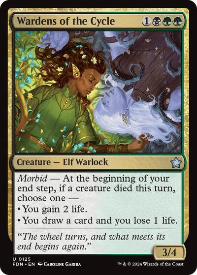 Wardens of the Cycle (Foundations) Light Play Foil