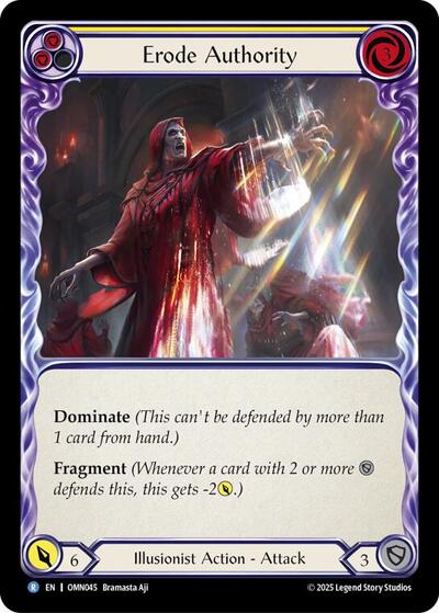 Erode Authority (Yellow) (Omens of the Third Age) Near Mint Foil
