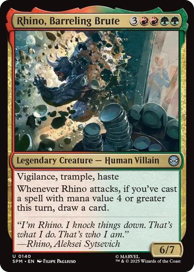 Rhino, Barreling Brute (Marvel's Spider-Man) Near Mint Foil