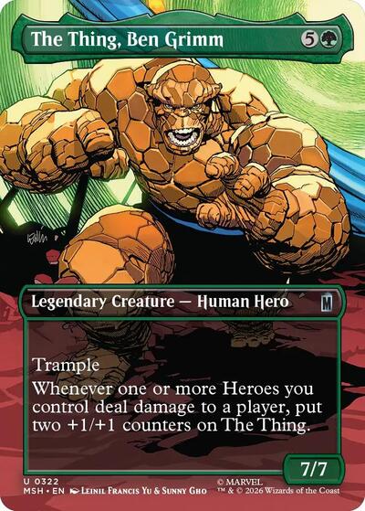 The Thing, Ben Grimm (Borderless) (Marvel Super Heroes) Near Mint