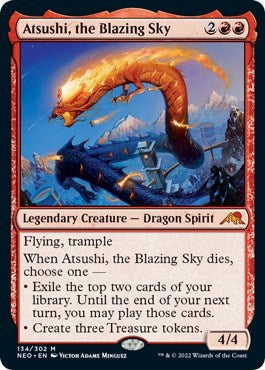 Atsushi, the Blazing Sky (Kamigawa: Neon Dynasty) Near Mint