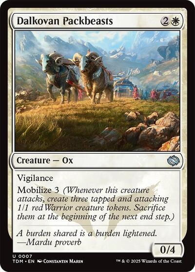 Dalkovan Packbeasts (Tarkir: Dragonstorm) Light Play Foil