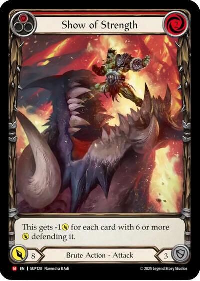 Show of Strength (Extended Art) (Super Slam) Near Mint Cold Foil