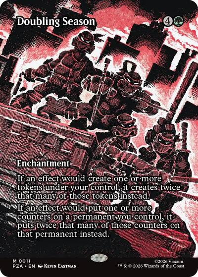 Doubling Season (Borderless) (Teenage Mutant Ninja Turtles Eternal-Legal) Near Mint Foil