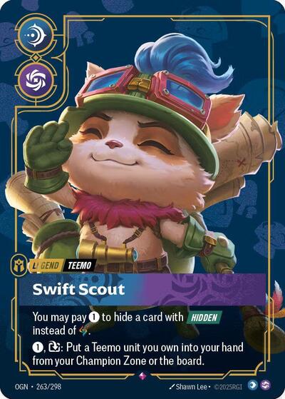 Teemo Swift Scout (Metal) (Riftbound Organized Play Promotional Cards) Near Mint Foil