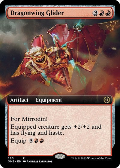 Dragonwing Glider (Extended Art) (Phyrexia: All Will Be One) Near Mint Foil