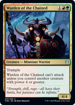 Warden of the Chained (Theros Beyond Death) Light Play Foil