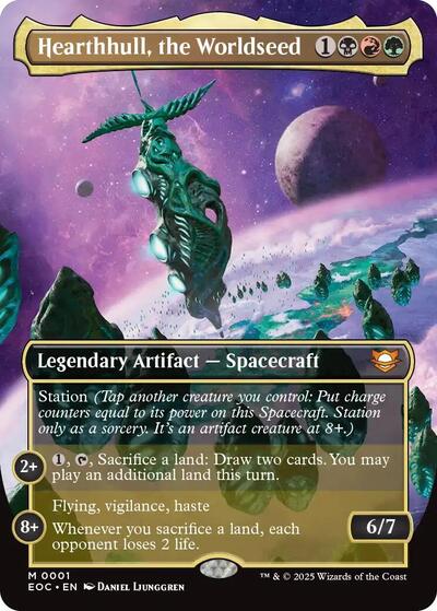 Hearthhull, the Worldseed (Borderless) (Commander: Edge of Eternities) Light Play Foil