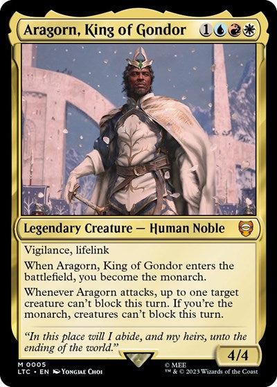 Aragorn, King of Gondor (Commander: The Lord of the Rings: Tales of Middle-earth) Near Mint Foil