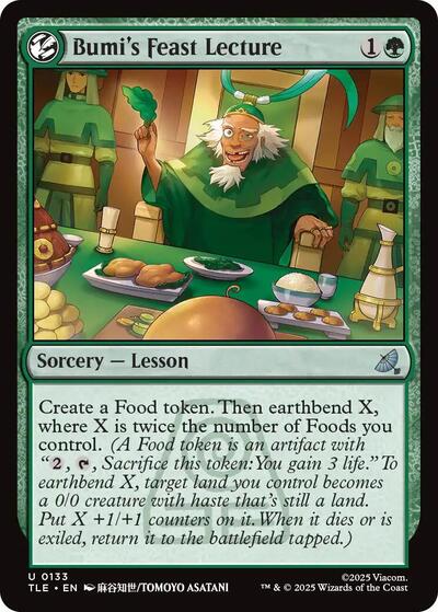 Bumi's Feast Lecture (Avatar: The Last Airbender: Eternal-Legal) Near Mint