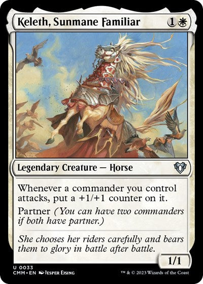 Keleth, Sunmane Familiar (Commander Masters) Near Mint Foil