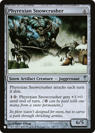 Phyrexian Snowcrusher (The List) Near Mint