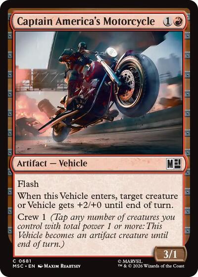Captain America's Motorcycle (Commander: Marvel Super Heroes) Near Mint