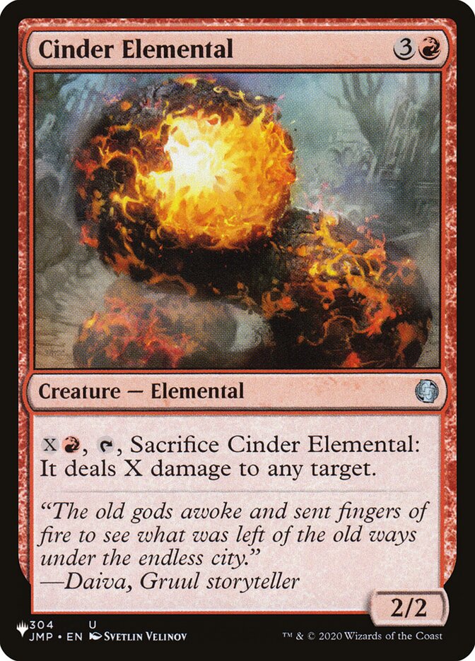 Cinder Elemental (The List) Near Mint