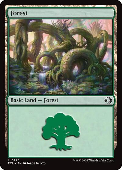 Forest (0273) (Lorwyn Eclipsed) Light Play Foil