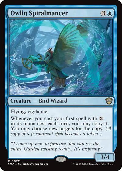 Owlin Spiralmancer (Commander: Secrets of Strixhaven) Near Mint
