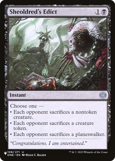 Sheoldred's Edict (The List) Near Mint