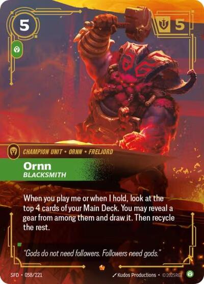 Ornn Blacksmith (Spiritforged) Near Mint Foil