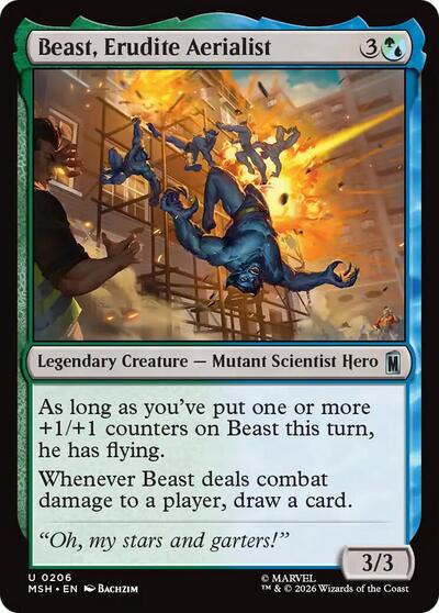Beast, Erudite Aerialist (Marvel Super Heroes) Near Mint