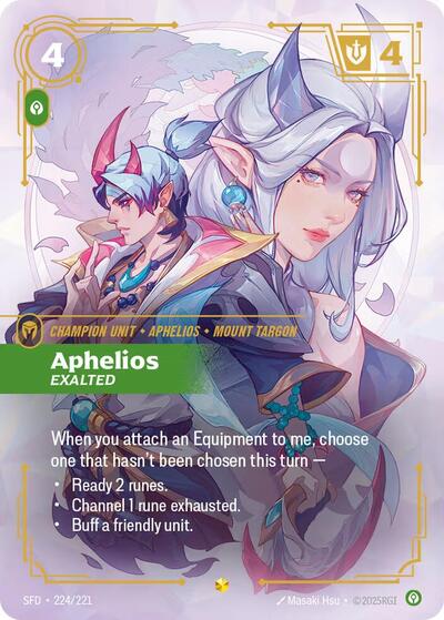 Aphelios Exalted (Overnumbered) (Spiritforged) Near Mint Foil