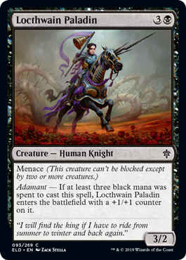 Locthwain Paladin (Throne of Eldraine) Near Mint Foil