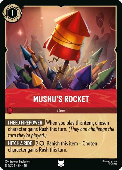 Mushu's Rocket (Whispers in the Well) Near Mint Cold Foil