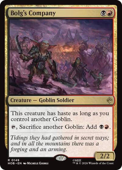 Bolg's Company (The Hobbit) Near Mint Foil