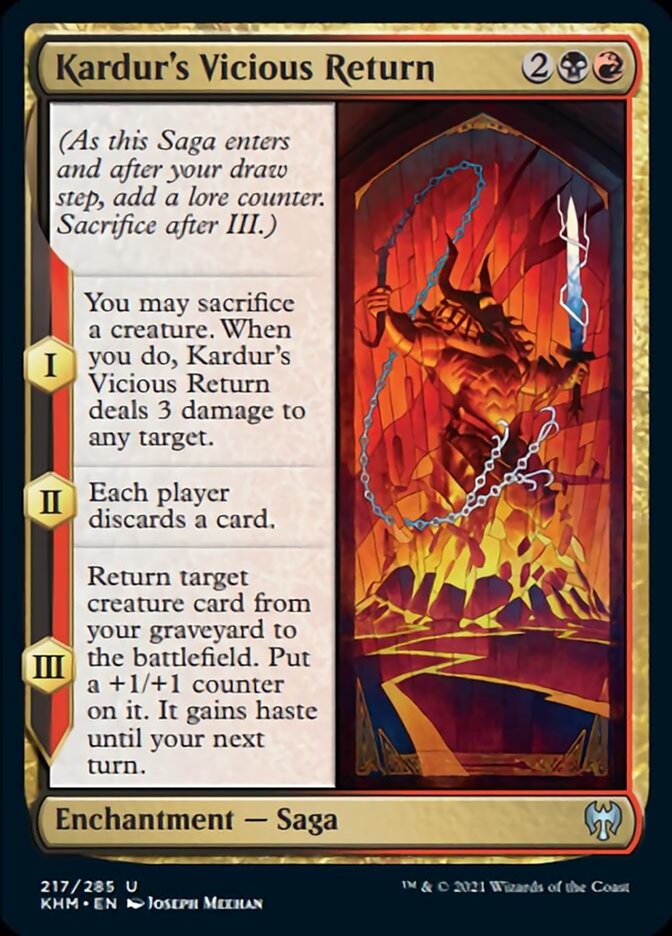Kardur's Vicious Return (Kaldheim) Near Mint Foil