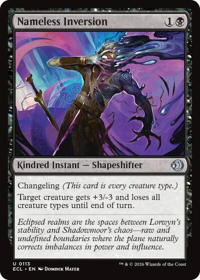Nameless Inversion (Lorwyn Eclipsed) Light Play Foil
